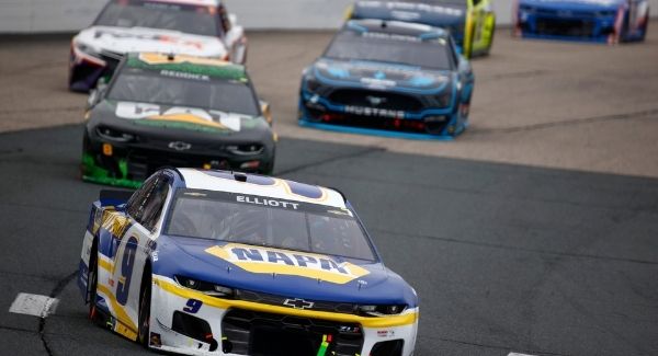 A row of racecars.